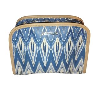 Stella & Dot Indigo Ikat Print Make-up Bag